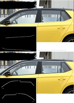 

Stainless steel Exterior Window Sill Lid Trims car accessories for skoda fabia 2015 2016 2017 2018 fabia mk3 Car Styling