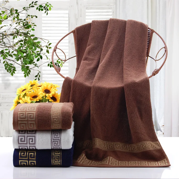 New Arrivals Cotton Face Towel Size 34*75cm Embroidery Solid Soft