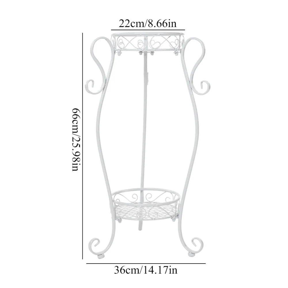 2 яруса подставка для растений железная подставка для цветочного горшка для внутреннего и наружного балкона гостиной стенд для демонстрации растений