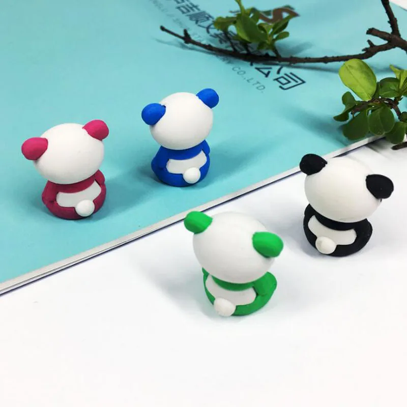 1 шт. Kawaii милые ластик панда мультфильм творческий необычный карандашный пуля