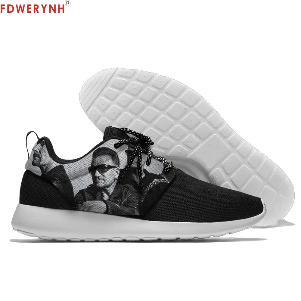 

Music Band U2 Men's Custom Casual 3D Print Outdoor Leisure Mens Mesh Shoes