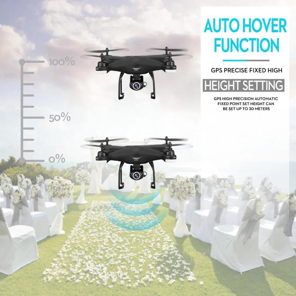 

2019 Four-Axis RC Drone Quadcopter With 1080P Wifi FPV Adjustable Camera Smart Gps Auto Follow Automatic Return Remote Control