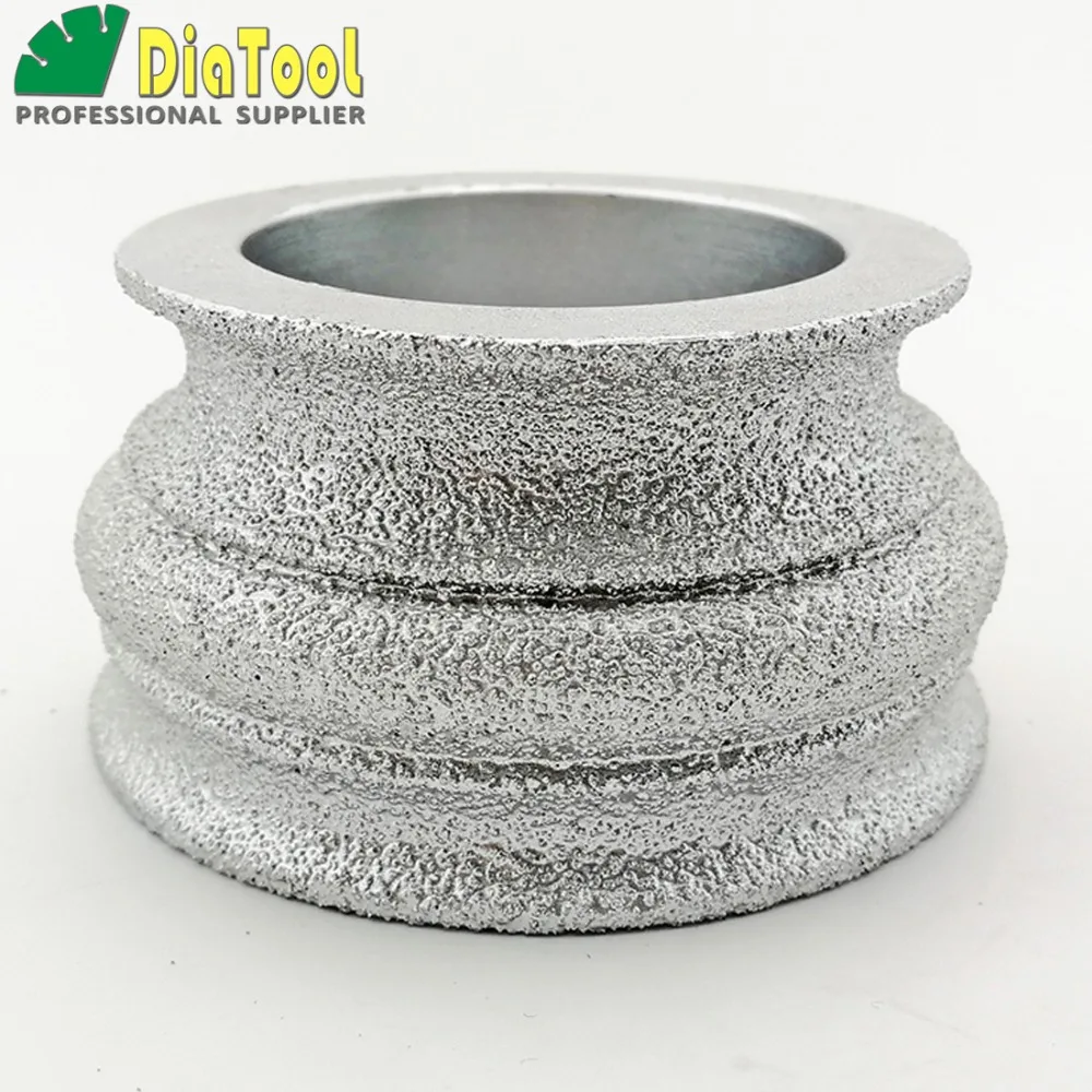 Diatool Dia75mmX40mm diamond профиль Шлифовальный круг для камня, ВАКУУМНОЙ ПАЙКИ DIAMOND Шлифовальный круг