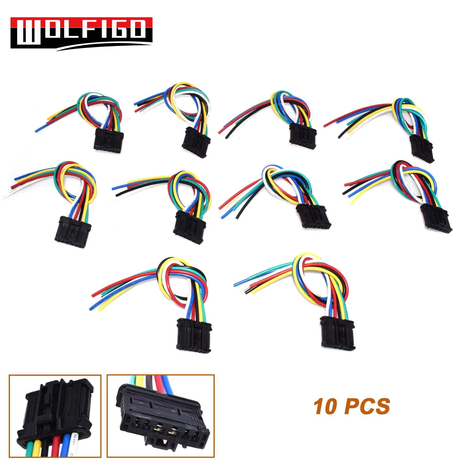 WOLFIGO 1 шт./2 шт./10 шт. для Peugeot 206 207 307 308 задний фонарь жгут проводов коннектор ткацкий
