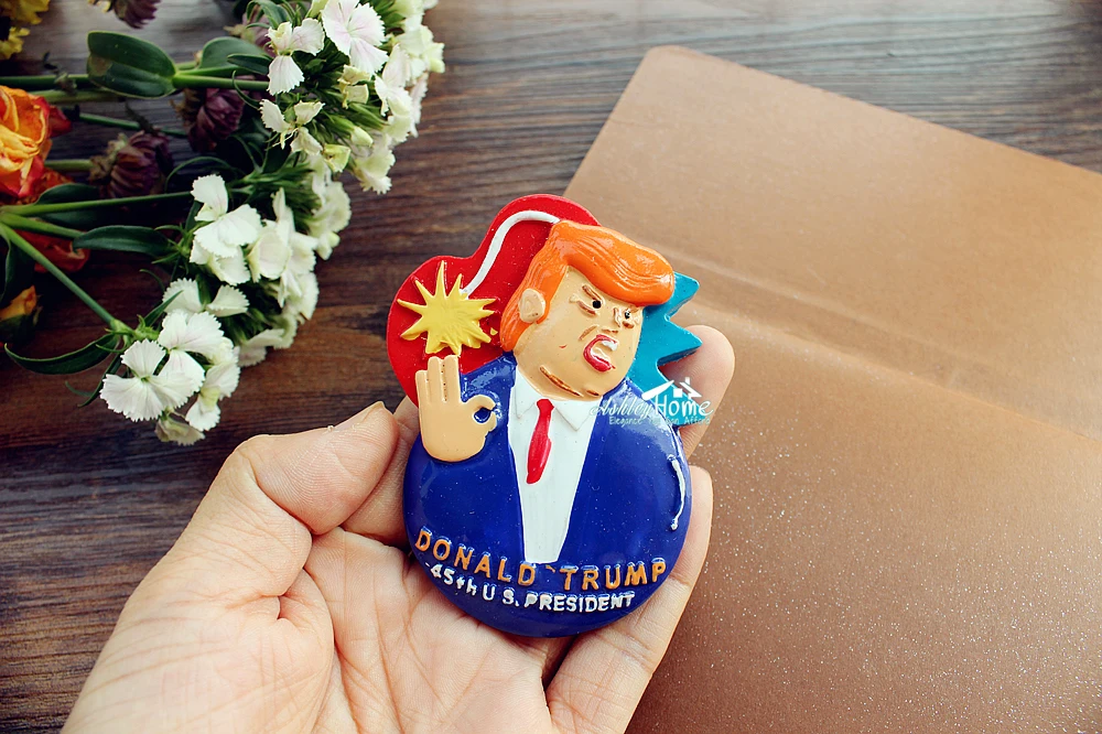 Donald Trump USA туристические Путешествия Сувенир 3D смолы холодильник магнит брусок