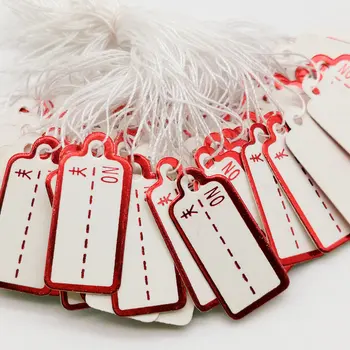 

1000PCS Paper Label Tie String Price Tag Tags Display 26x12mm