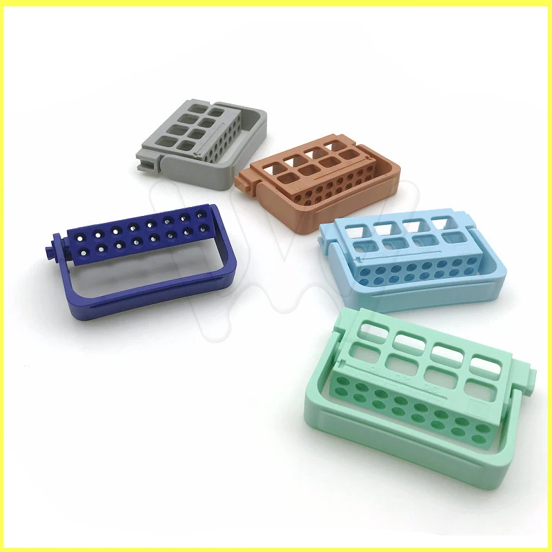 1pc Dental Endo Files Block Holder Stand Autoclave Disinfection Box 16holes (4)