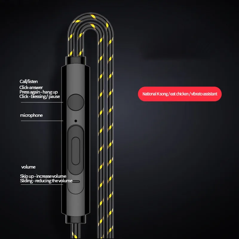 3,5 мм проводные наушники 9D двойные динамические Hi-Fi наушники стерео спортивные наушники гарнитура с HD микрофоном для iPhone samsung Xiaomi Phone