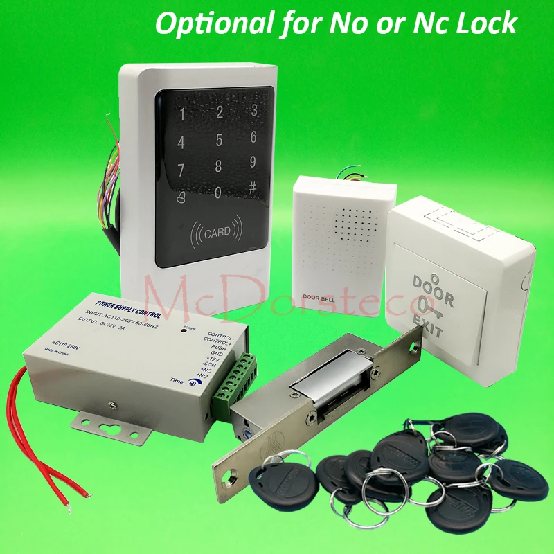 Metal IP65 Waterproof Full 125khz Rfid Door Lock control system Kit
