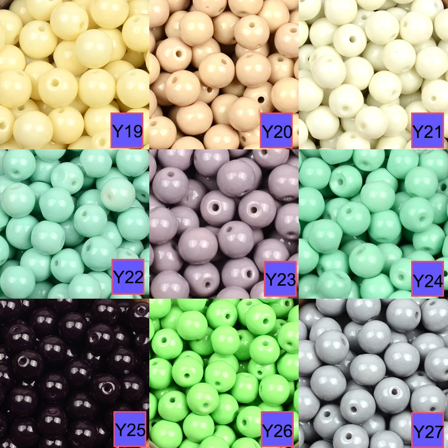 soosmith Wholesale Fashion 8mm Colorful Glass Beads Painted Diy Bracelet  Necklace Accessories Loose Beads For Jewelry Making (3)
