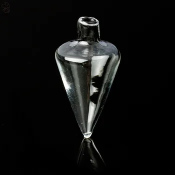 

Transparent Glass Mini Message Wish Bottle Bubble Vial Cone Clear 3.7cm x1.8cm - 3.6cm x1.8cm,5 PCs new