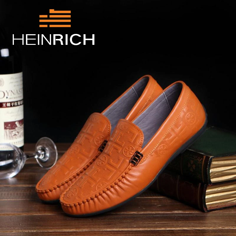 

HEINRICH Men Casual Shoes For Adult Mens Shoes Breathable Male Driving Shoes Vintage Style Solid Men Loafers Shoes Krasovki Men
