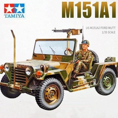 

1/35 Scale Tamiya Plastic Car Model Assembly Car Model US M151A1 FORD MUTT Jeep Model DIY 35123
