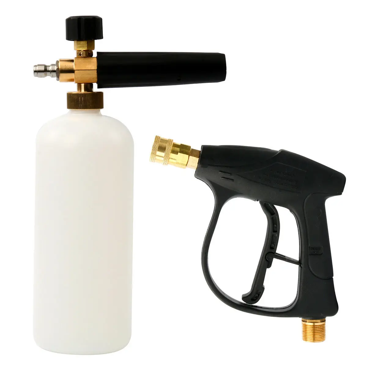 

1/4 inch Pressure Snow Foam Washer Jet Car Wash Adjustable Lance Soap Spray With Pressure Washer Gun