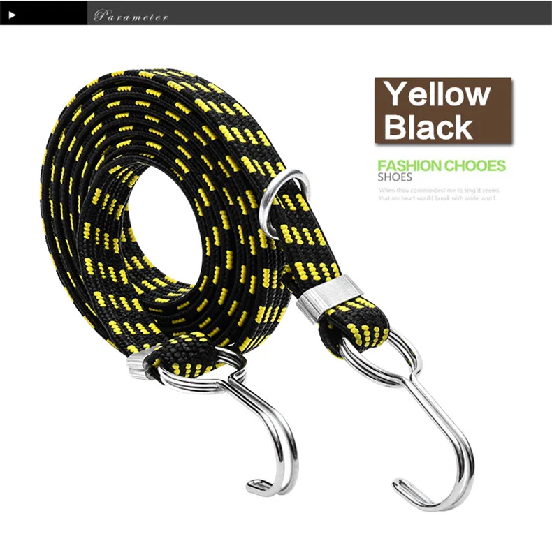 Top High-Quality Elastic Rope Motorcycle Bicycle Tied Rope Bandage Baggage Wrapped Belt Wrapped In Binding Luggage Lashing 5 Colors 10