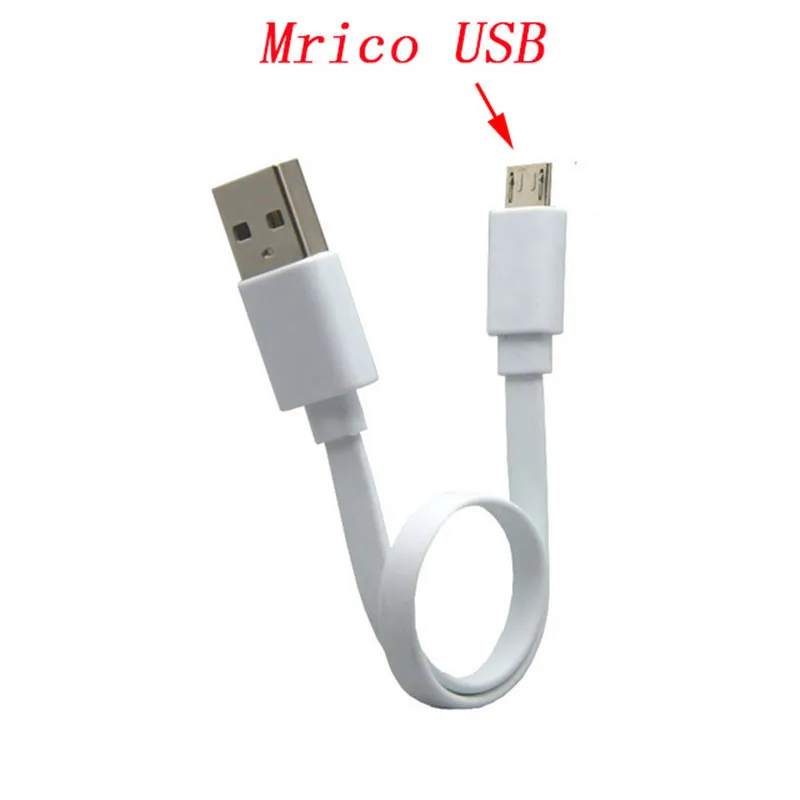 

For Xiaomi Mi Power Bank Cable Micro USB Charger Cables 20cm length Flat Wire Short battery cable cord For Bluetooth headset