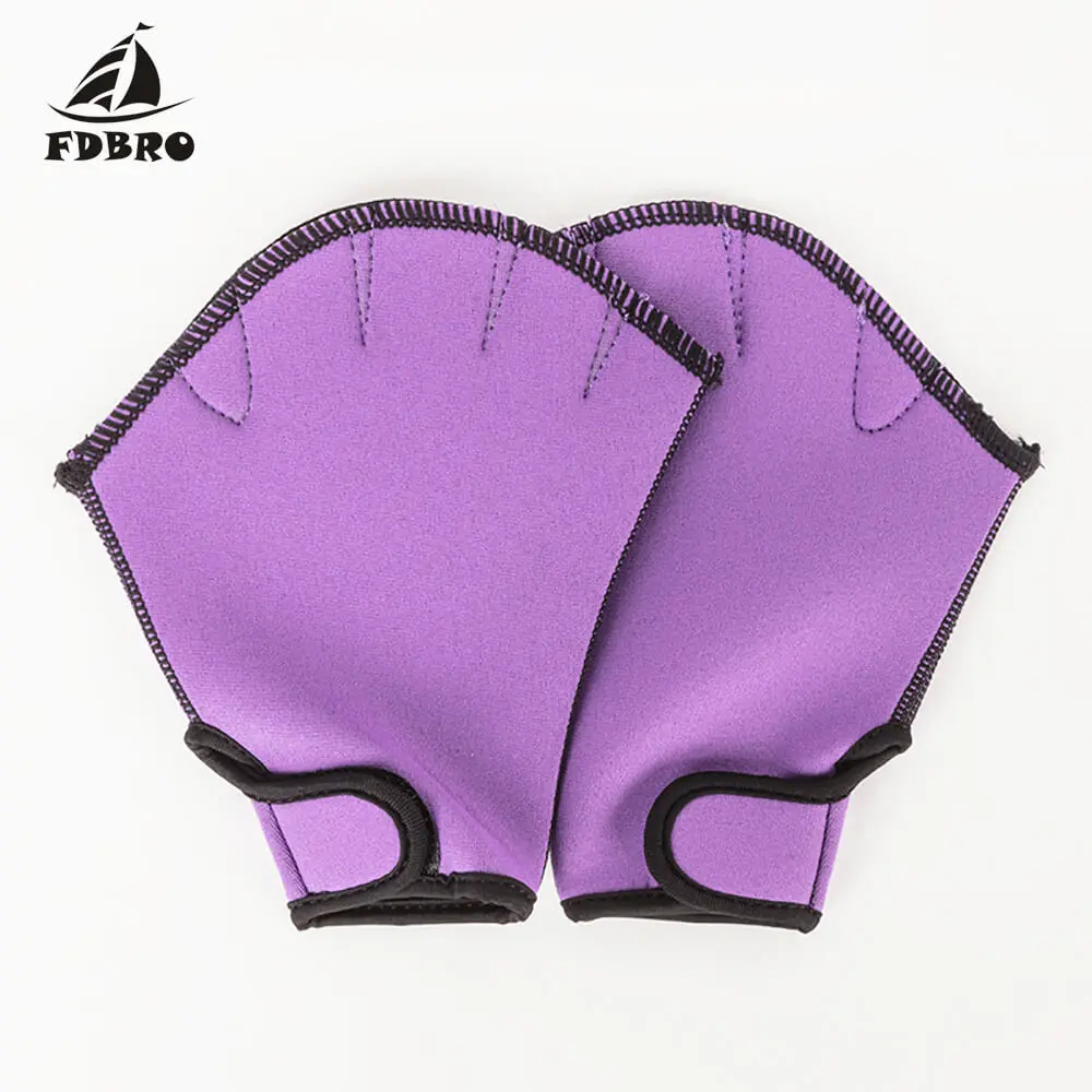 FDBRO новые 1 пара плавательные перчатки для водного фитнеса водостойкие Аква Фит лопасти тренировочные перчатки без пальцев магазин-Лидер продаж