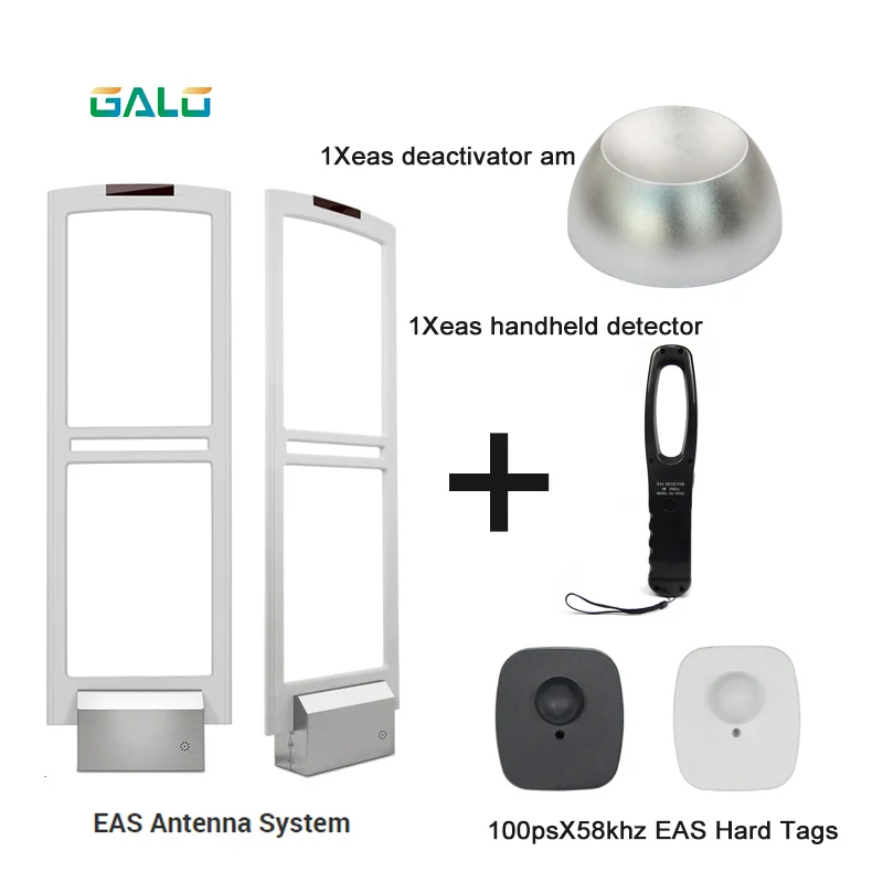 

clothing shop alarm anti theft gate system with hard Labels tags & Deactivator & Handheld Tester