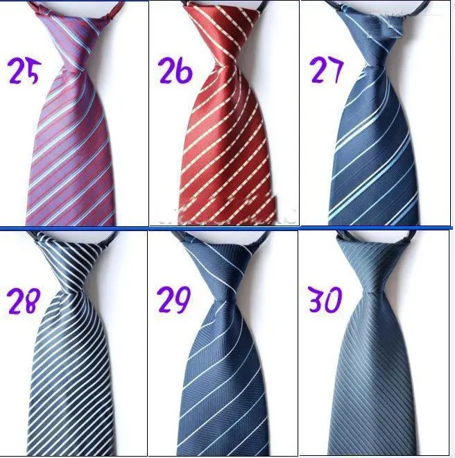 

nice Zip-Up men's ties Ties necktie mixed striped men's tie neckties dress cravat 24pcs/lot hot sale