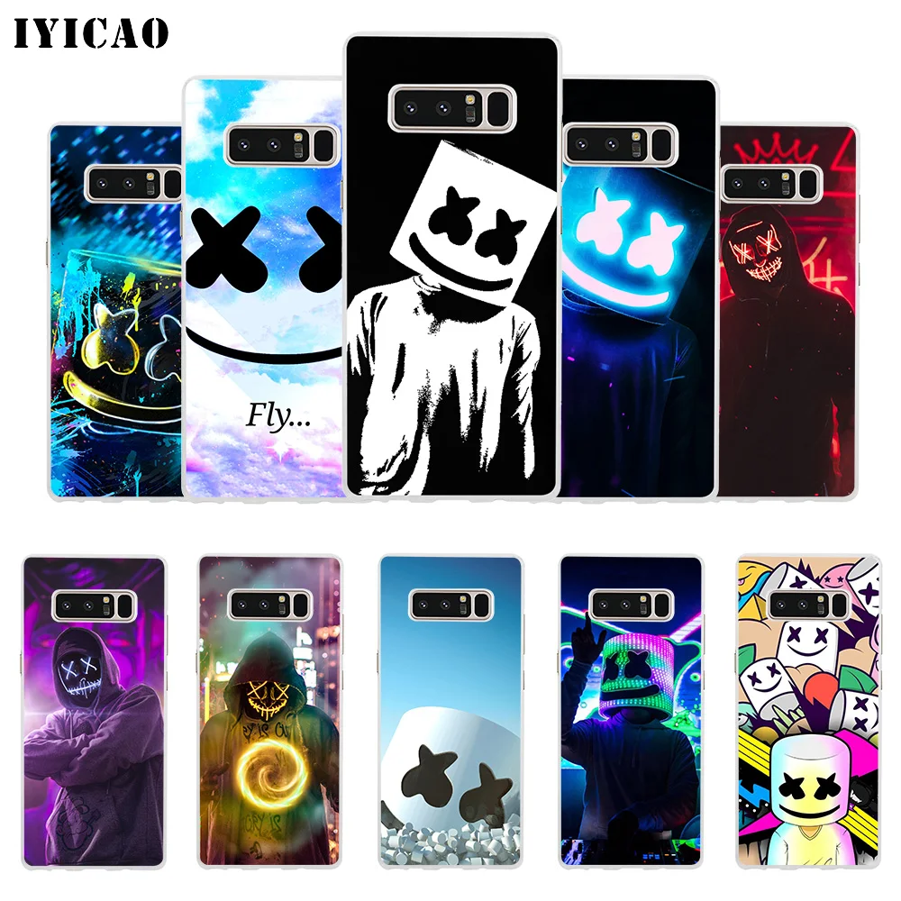 IYICAO Marshmello DJ Мягкий силиконовый чехол для телефона Samsung A5 A6 Plus A7 A8 A9 J3 J5 J7 Note 8 9 TPU