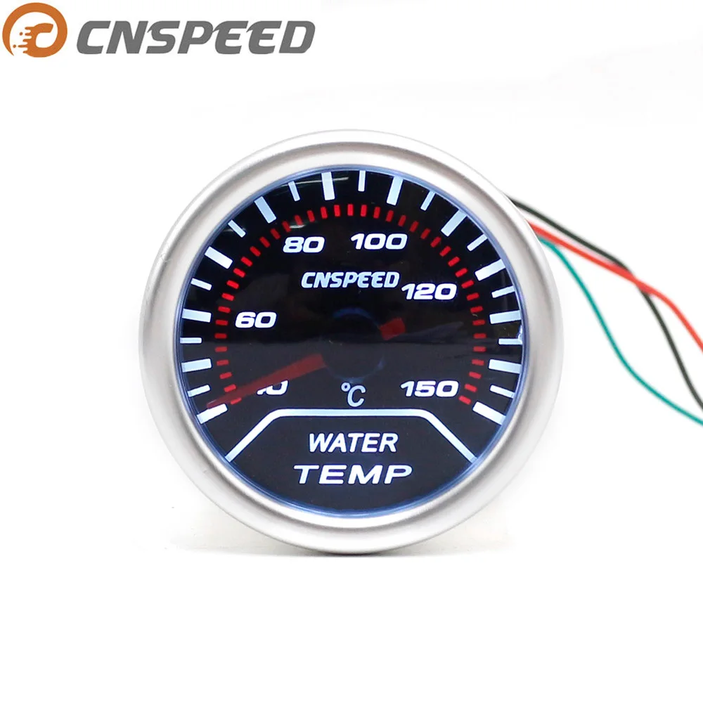CNSPEED 2"52mm 12V Car Auto Water Temp Gauge 40 150C With Sensor NPT1/8