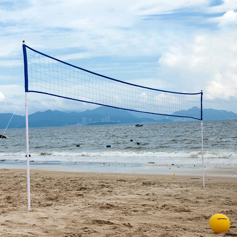 Волейбол на открытом воздухе сеть Портативный пляжный волейбол теннис сеть Регулируемая подставка полюс для пляжа газон парк Спорт на открытом воздухе