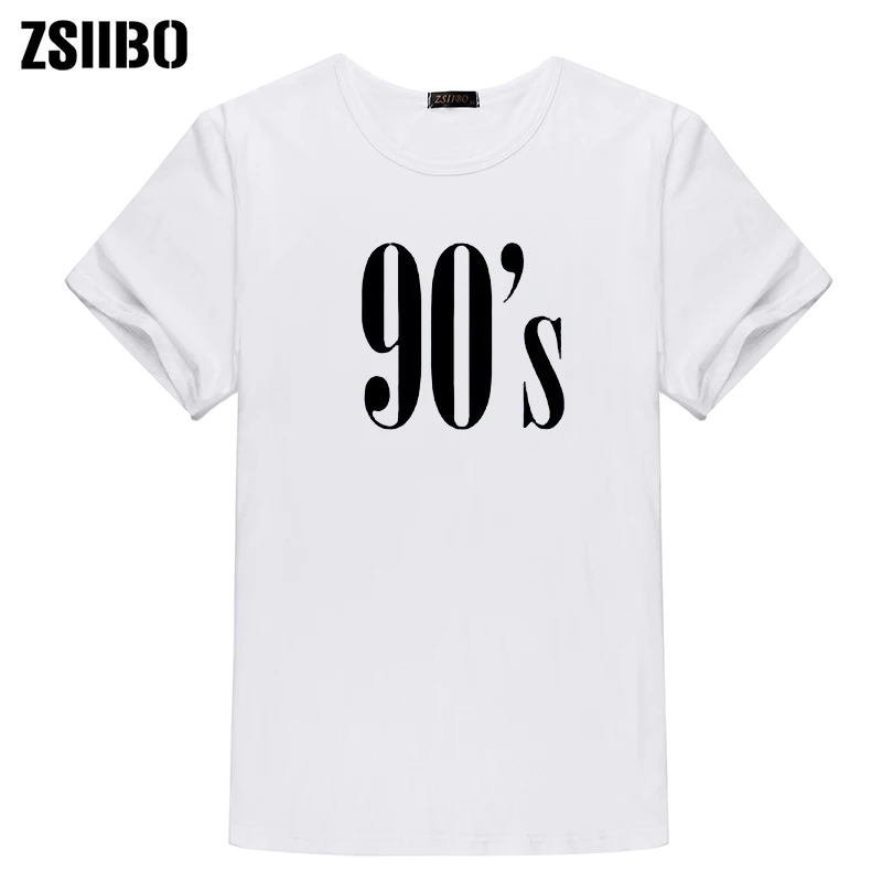 ZSIIBO 90 х буквы Для женщин футболка хлопок Повседневное смешные футболки для леди
