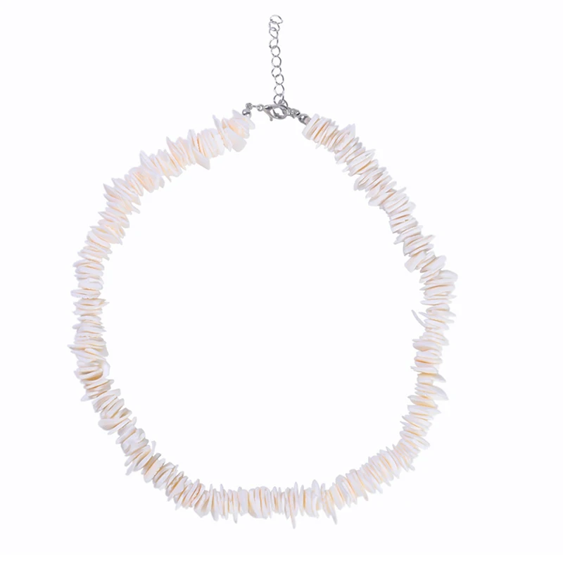 

Fashion White Multicolor Shell Nugget Irregular Gravel Chips Beads High Grade Women Weddings Oarty Gifts Chian Necklace