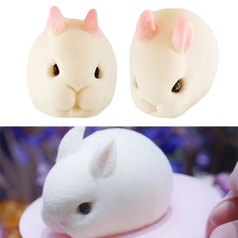 Cute 3D Cake Silicone Mold Rabbit Shape Dessert Cake Mold Baking Decor