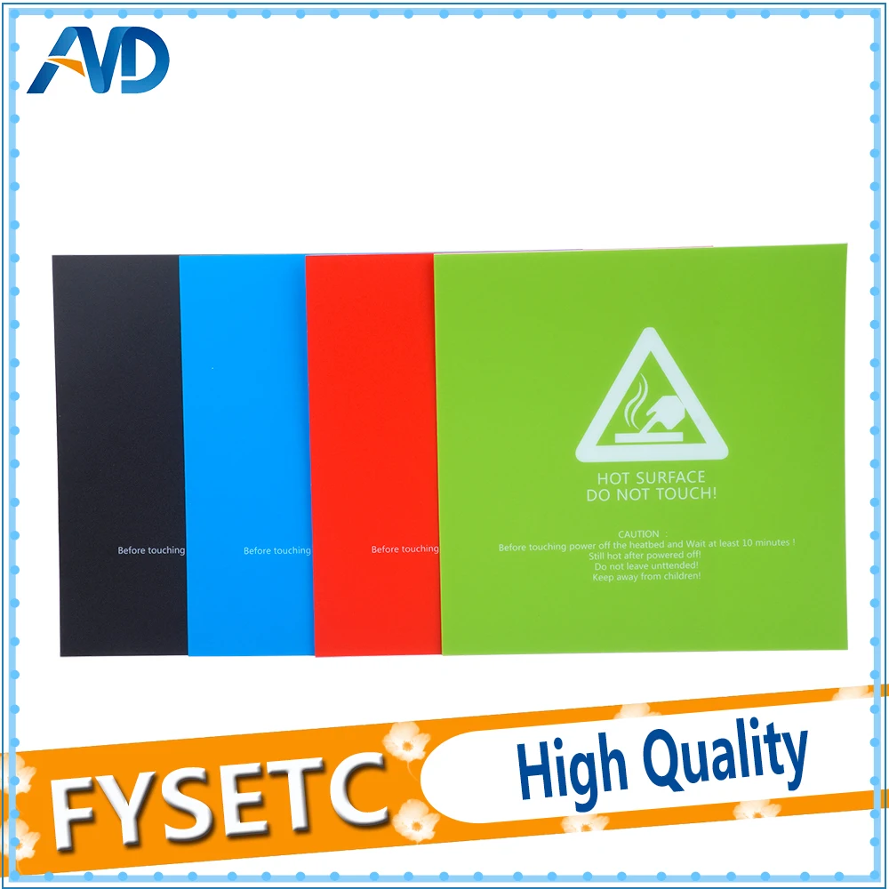 

1pc 220x220mm Black/Blue/Green/Red Frosted Heated Bed For Wanhao i3 Anet A8 A6 3D Printer Sticker Build Sheet Plate Tape