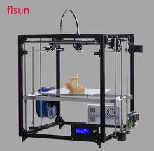 2017 Новый дизайн металлического каркаса flsun i3 3D печатная машина 3d-Printer большой размер принтер 3D с подогревом двух рулонов нити