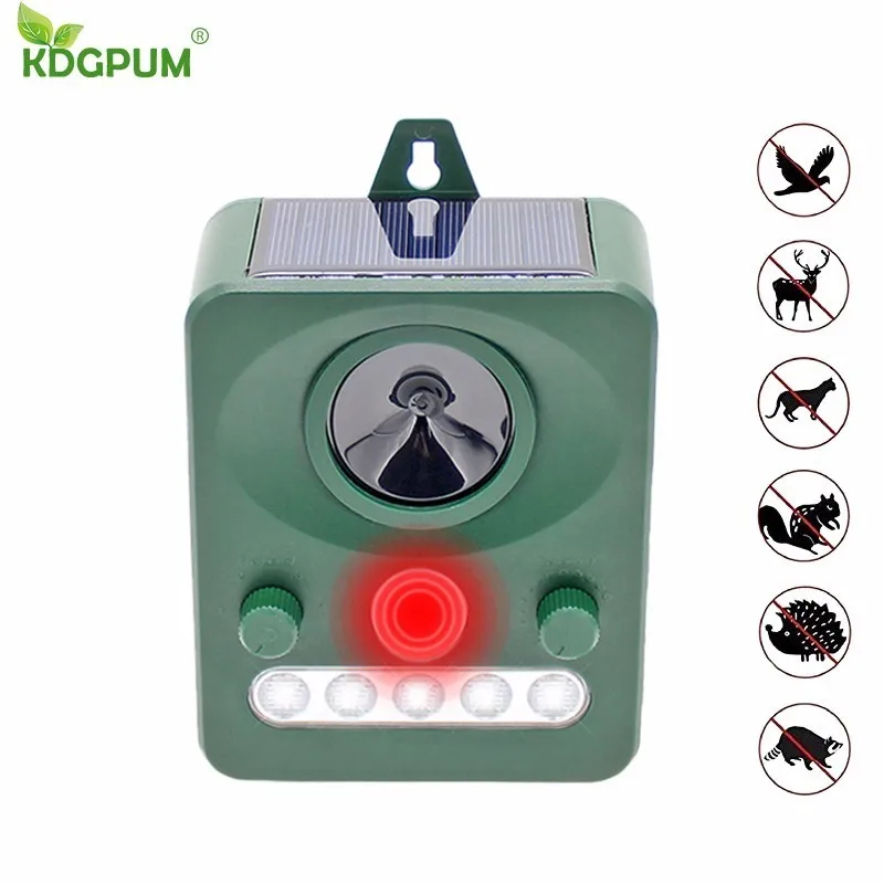 Solar Ultrasonic Animal Repeller LED Flashing Light Pest Control Repellent Drive Cat Bird Bat Foxes Skunk Racoon Protect Yard Solar Ultrasonic Animal Repeller LED Flashing Light Pest Control Repellent Drive Cat Bird Bat Foxes Skunk Racoon Protect Yard