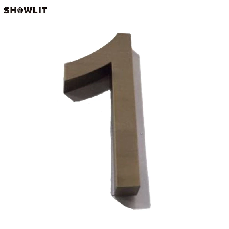 Brushed Antique Bronze Modern House Numbers Custom Madein Door Plates