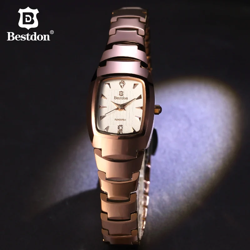 

New Bestdon Watch Luxury Fashion Woman's Rectangle Watches Woman Brand Tungsten Steel clock Lovers Quartz Wristwatch Gift Reloje