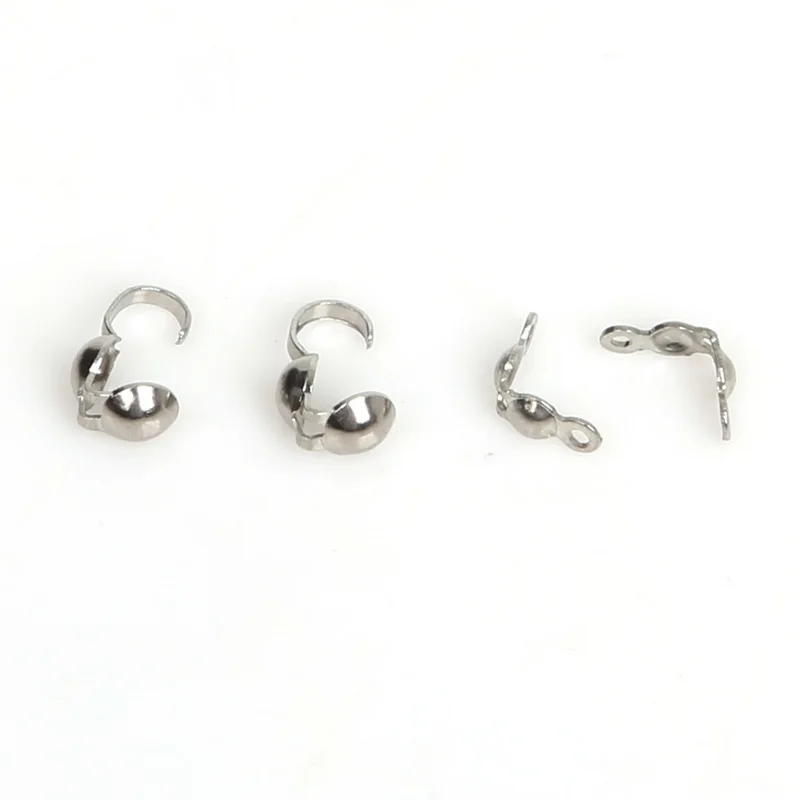 

New 150pcs/lot Stainless Steel Metal Cord End Cover Connectors to link Clasp for Bracelet Chain Connector DIY Jewelry Making