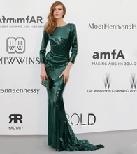 Vestido de Festa Fashion Celebrity Kleider 2016 Dunkelgrün Meerjungfrau Formale kleid Pailletten Abendkleider