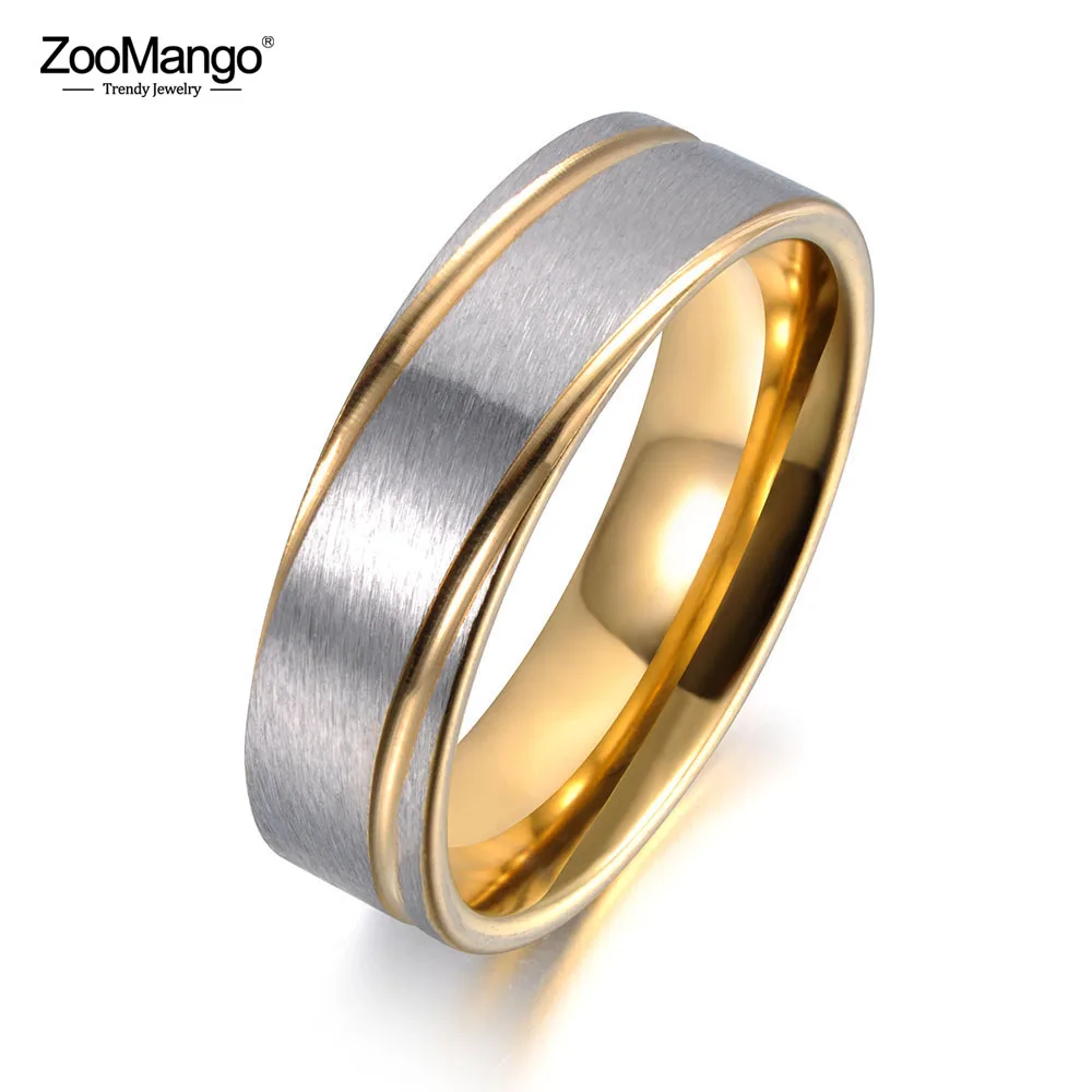 ZooMango трендовые парные кольца из нержавеющей стали для женщин мужчин матовое