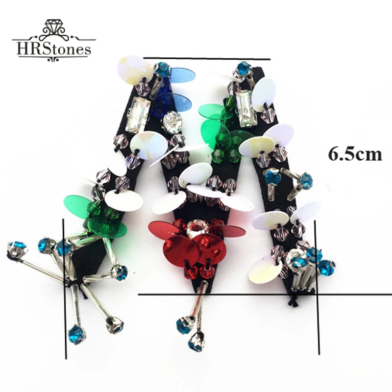 

M Letters Sequins Cloth Sewn Bright Beads Decorated Sequins Embroidered Flowers Clothes DIY Clothing Accessories Handmade Patch