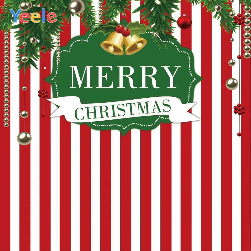 

Yeele Merry Christmas Elk Bells Decorations stripes Photography Backdrops Personalized Photographic Backgrounds For Photo Studio