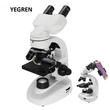 40X-1600X бинокулярный Биологический микроскоп с поворотной головкой на 360 градусов оптический микроскоп с подсветкой для студенческого эксперимента