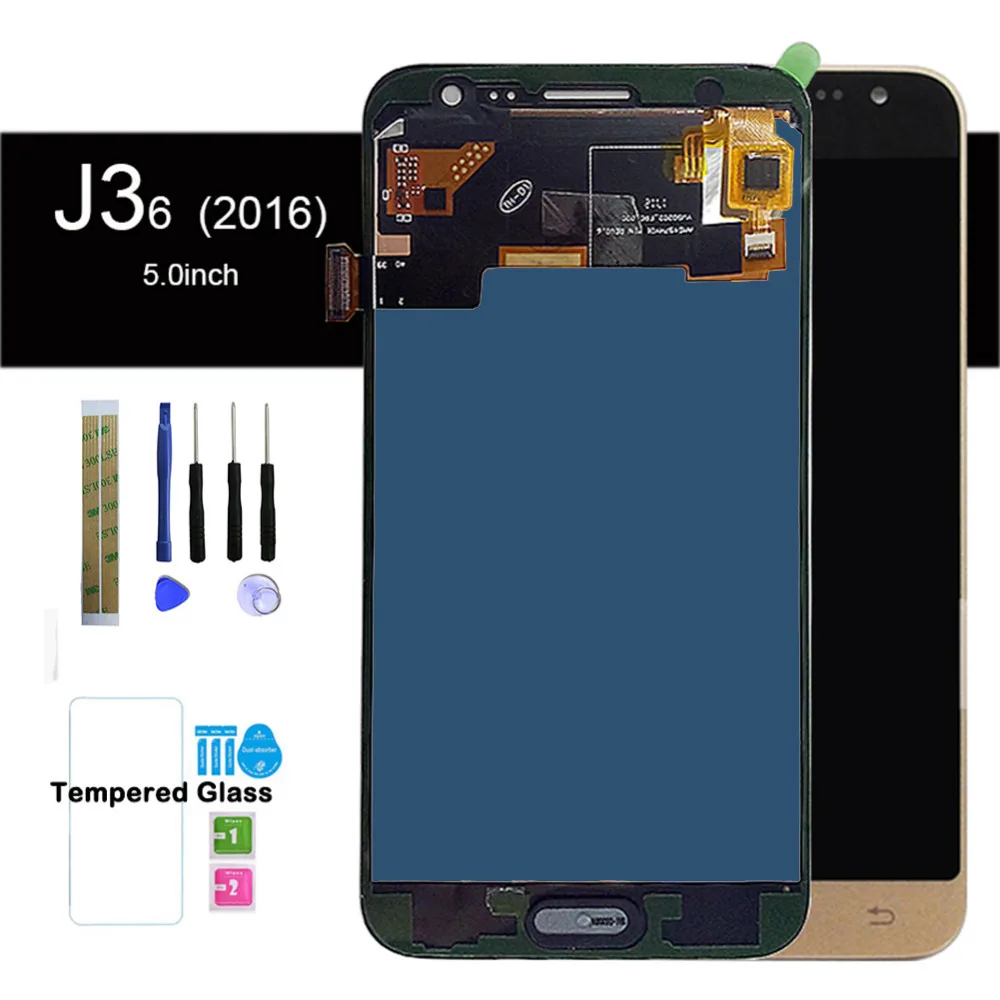 

Adjust Brightness LCD For Samsung Galaxy J3 2016 J320 Screen J320FN J320F J320G J320Y J320M / DS With Adhesive and Home Button