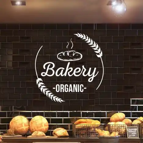 Detail Feedback Questions About Bakery Shop Logo Wall Sticker