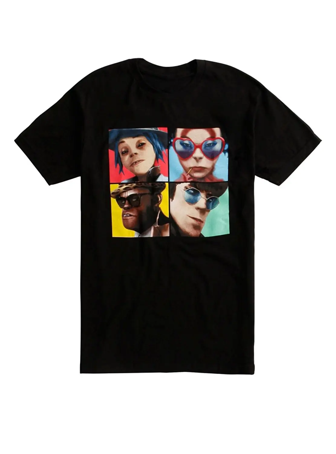 Горячая тема Gorillaz humanz Альбом Футболка большой скидкой хлопок Для мужчин Tee |