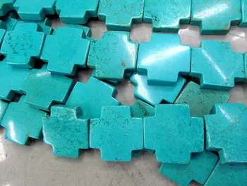 

2strands 15 20 25 30 35 40mm Tibetant Turquoise stone Cross Dark Bule Green white Black red Mixed spacer Bead