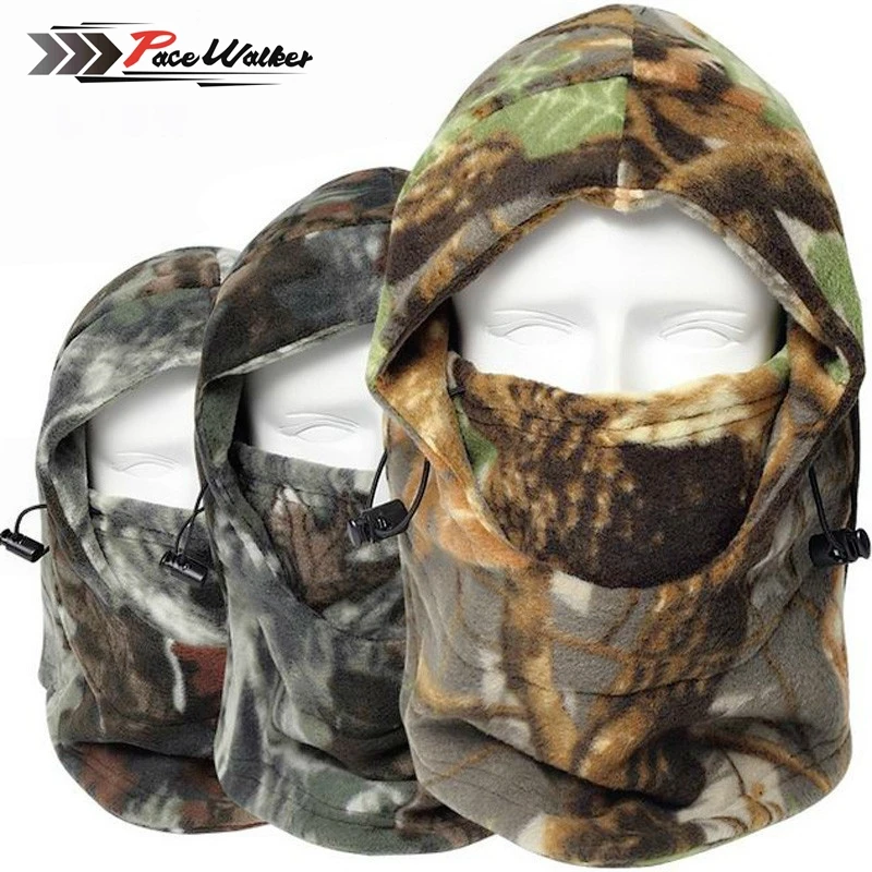 

Cap Winter Face And Neck Warmers Fleece Camouflage Cap Balaclava Trekking Riding Ski Hunting Thermal Hat Wind-proof Mask