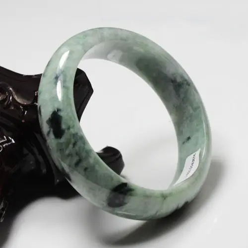 

free shipping 01711 Beautiful Certified Grade "A" Natural Green Jadeite Jade Gems Bangle Bracelet