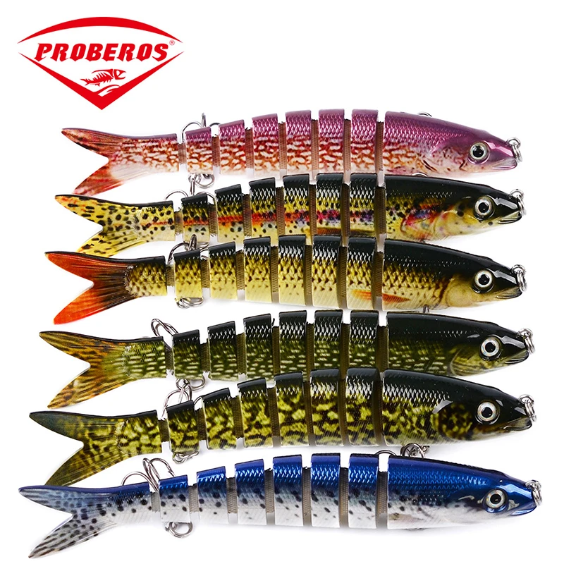 

PROBEROS Multi Jointed Pike Fishing Lure Hard Bait 8 Segments 13Cm Sinking Wobbler Artificial Isca Swimbait For Tarpon Crankbait