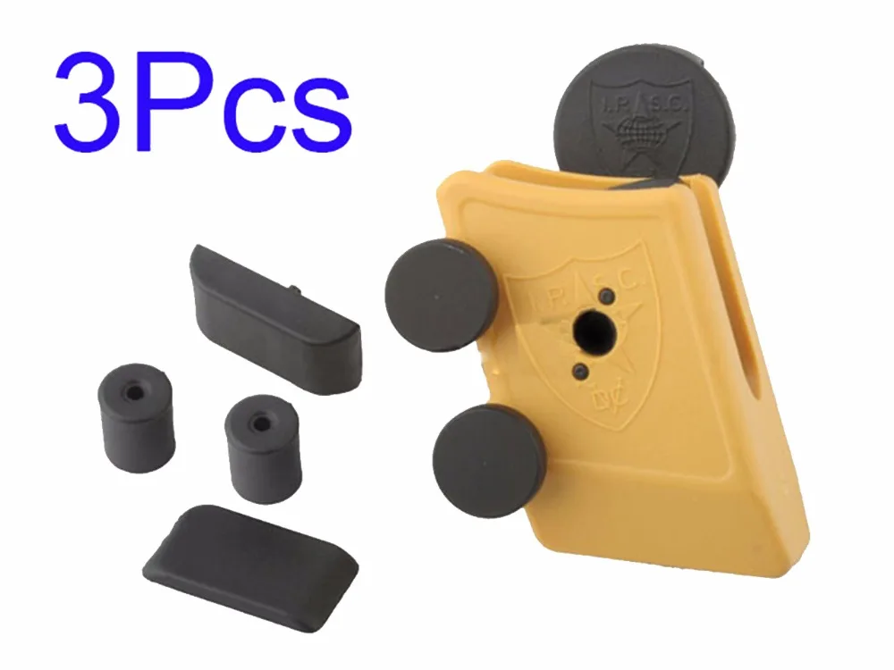 

3 Pcs Tactical IPSC JR Speed Magazine Pouch Left Right Handed Competition Airsoft Yellow