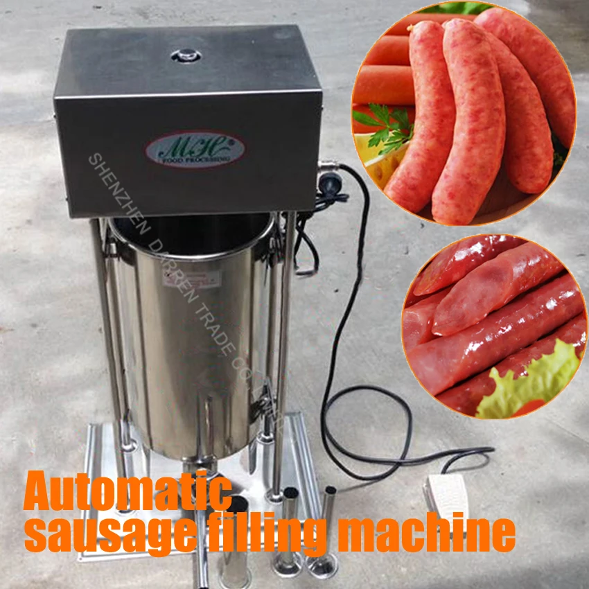 

1PC High quality 10L Electric stainless steel Manual reliable sausage filling machine 110/220V 25W Sausage machine