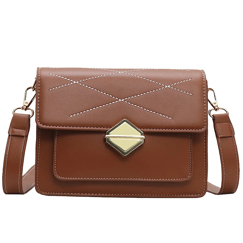 

2019 New Fashion Simple Women Small Square Bag Fashion Retro Shoulder Bag Diagonal Package Korean Mobile Phone Packet